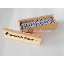 Juego de bloques Domino en caja de madera